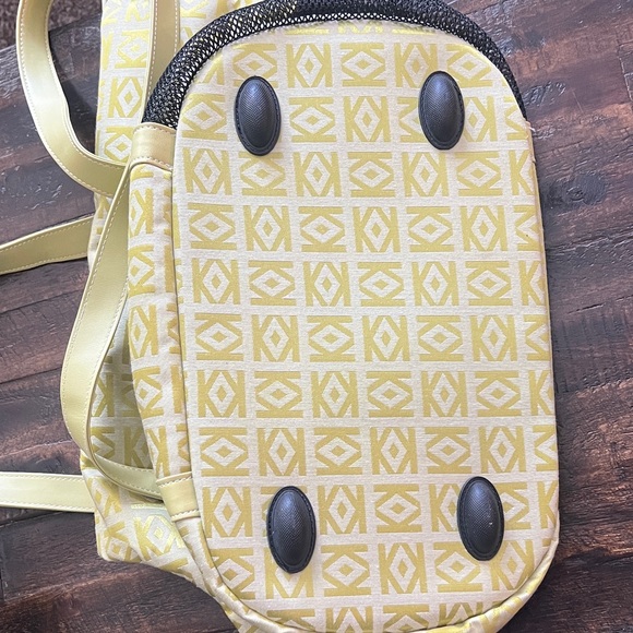 Pet Carrier Green Yellow Patterned Padded Vented Bag Tote Dog Cat - Picture 9 of 9